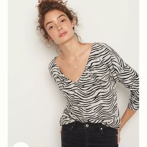 zebra print Anthropologie sweater size small